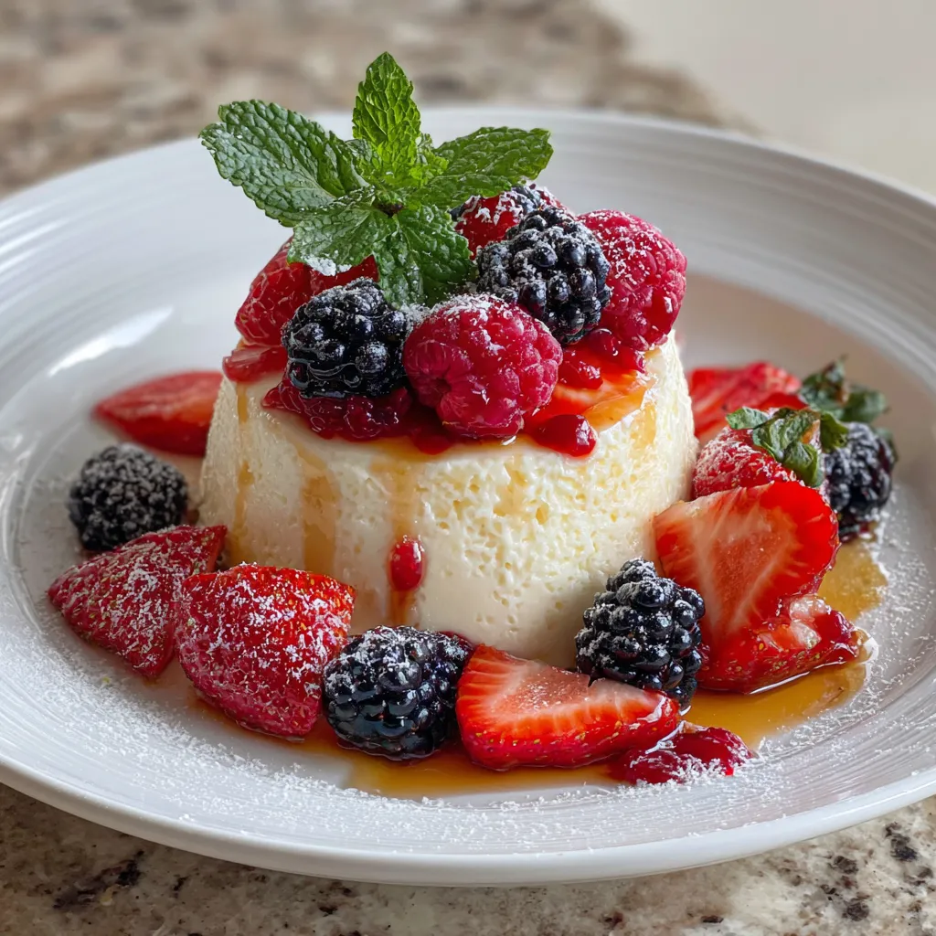 Photo of featured for Decadent Bavarian Cream Delight with Fresh Berries
