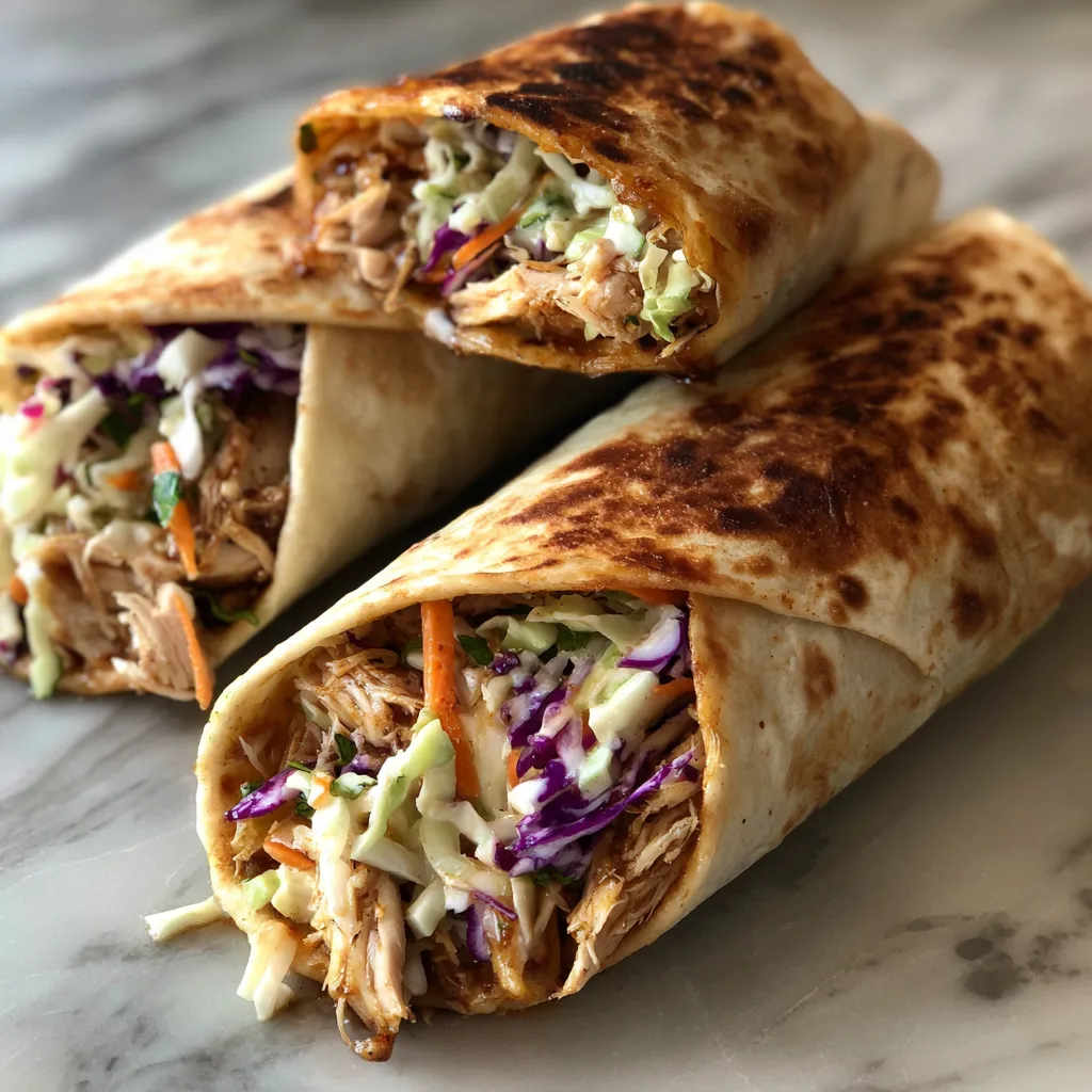 Photo of featured for Sizzling BBQ Chicken Coleslaw Wraps: A Mouthwatering Delight
