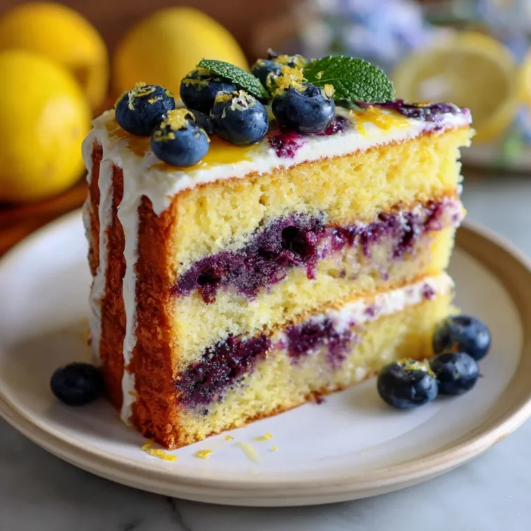 Photo of featured for Irresistible Blueberry Lemon Cake: A Burst of Sunshine in Every Bite