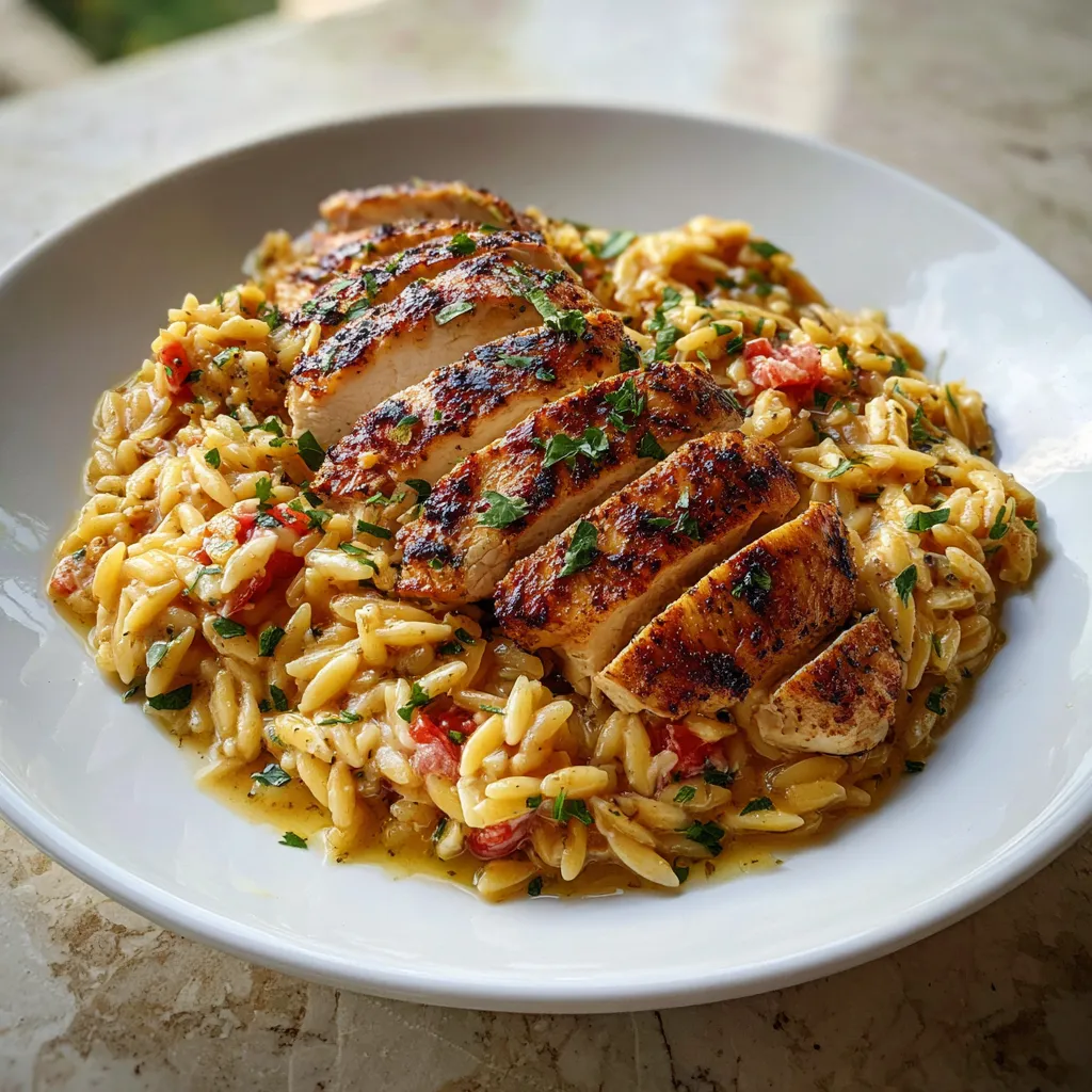 Photo of featured for Irresistible Boursin Orzo with Chicken Recipe for a Flavorful Dinner