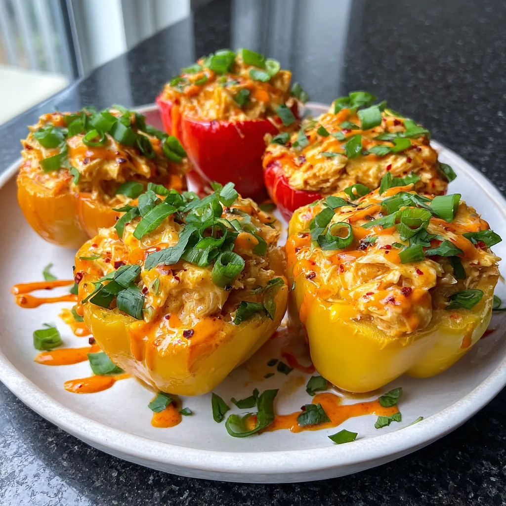 Photo of featured for Spicy Buffalo Chicken Stuffed Peppers: A Flavor Explosion