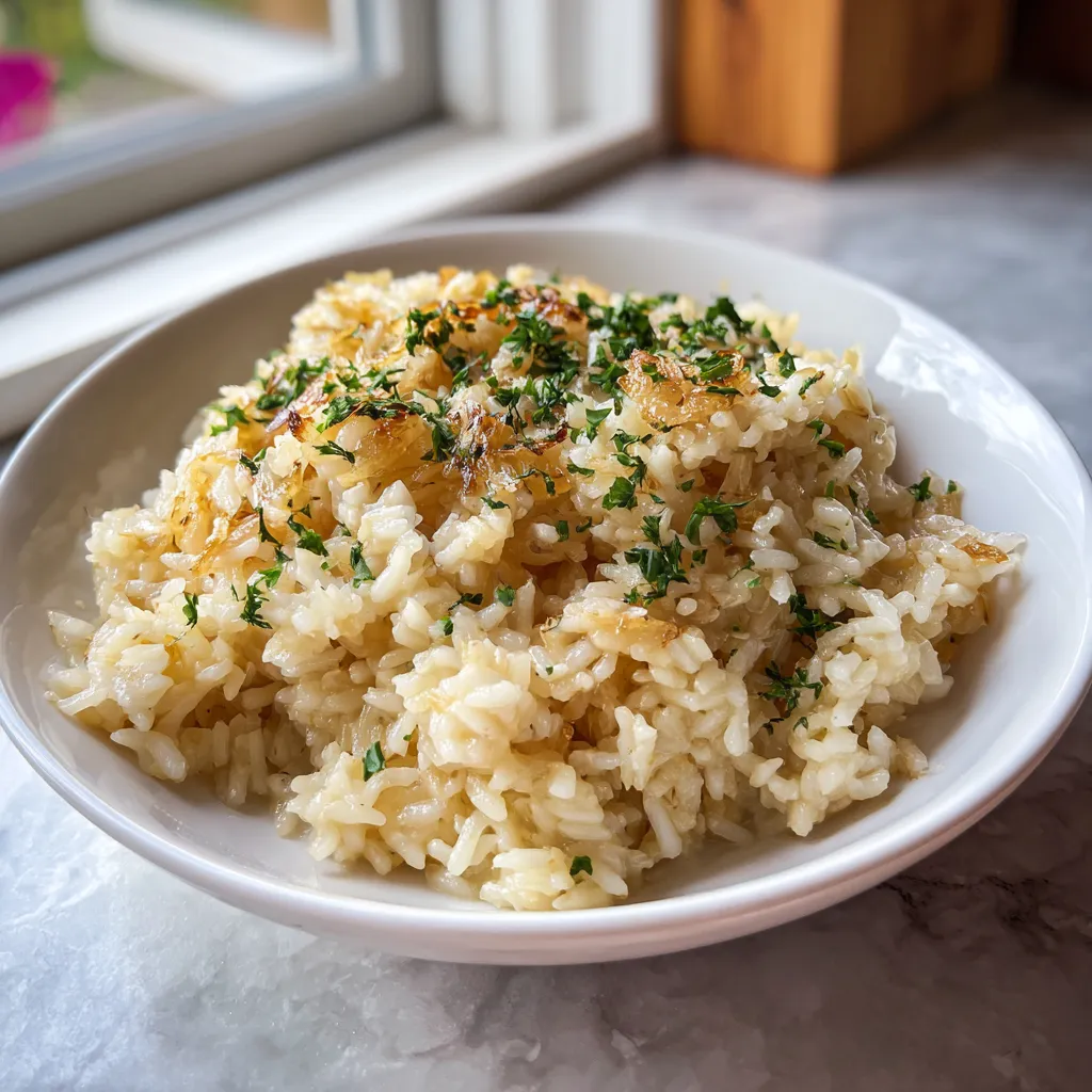Photo of featured for Indulgent Buttery Onion Rice Side: A Decadent Delight