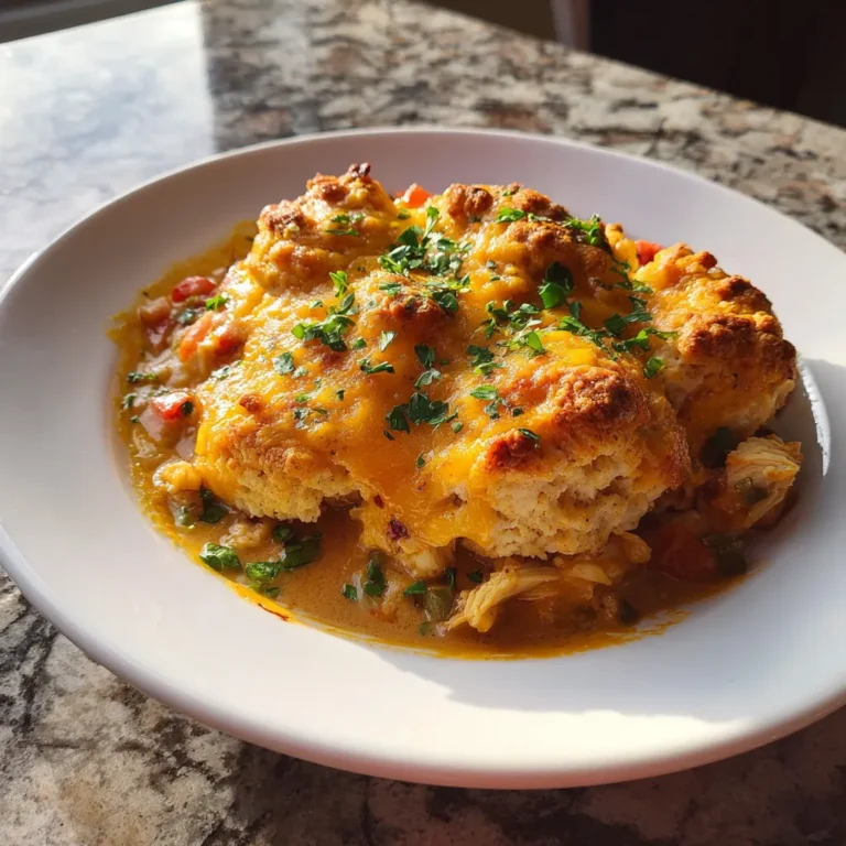Photo of featured for Cheesy Cheddar Bay Chicken Cobbler: A Mouthwatering Delight
