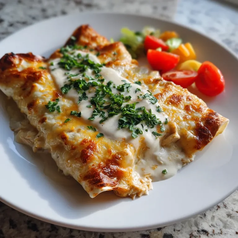 Photo of featured for Deliciously Creamy Chicken Enchiladas with Sour Cream White Sauce
