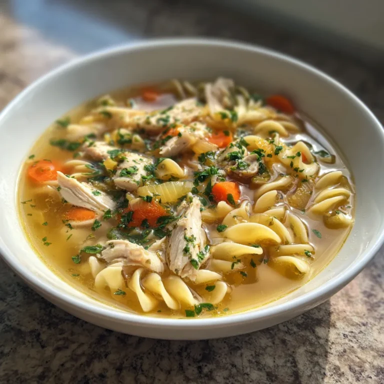 Photo of featured for Savory Classic Ginger Garlic Chicken Noodle Soup: A Comforting Delight