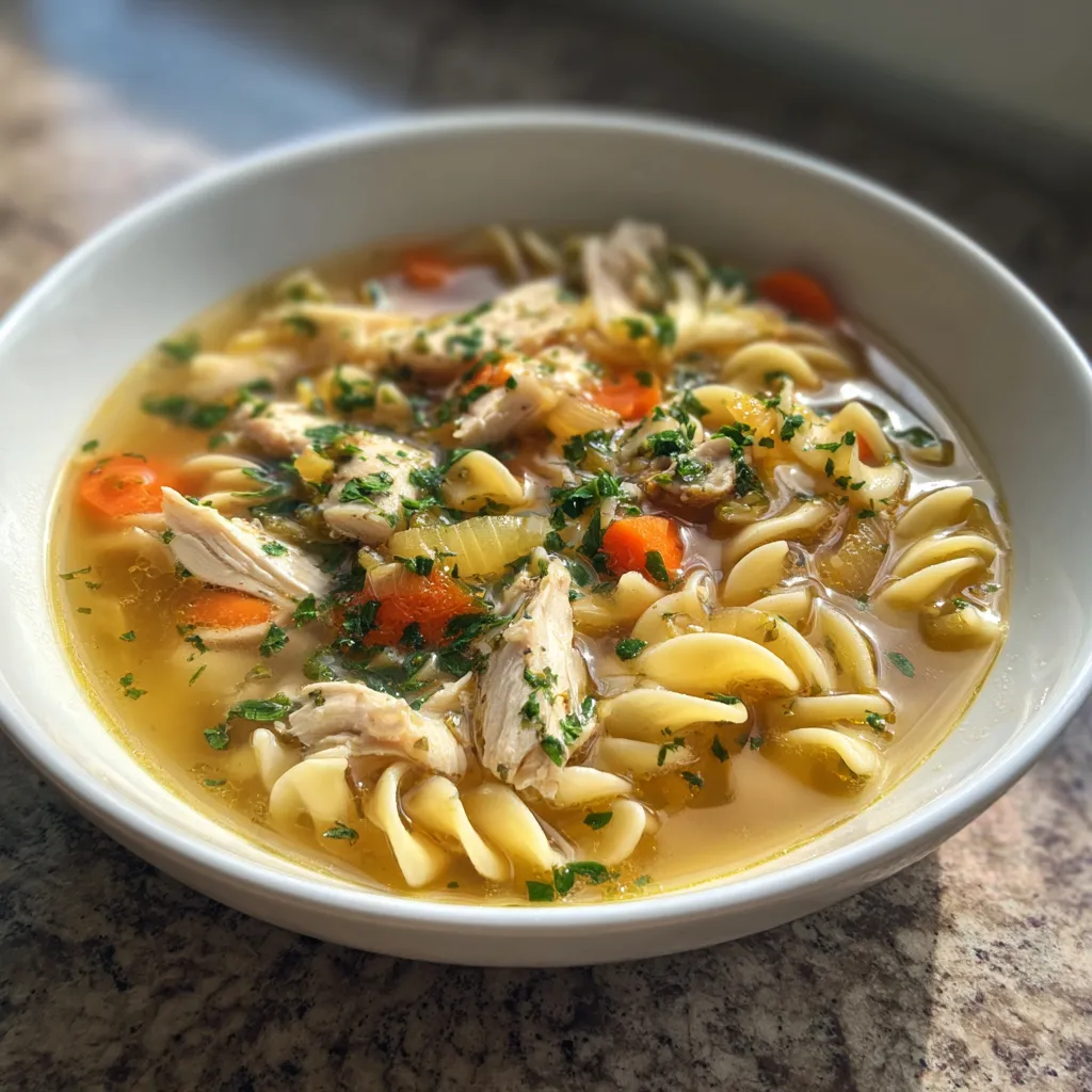Photo of featured for Savory Classic Ginger Garlic Chicken Noodle Soup: A Comforting Delight