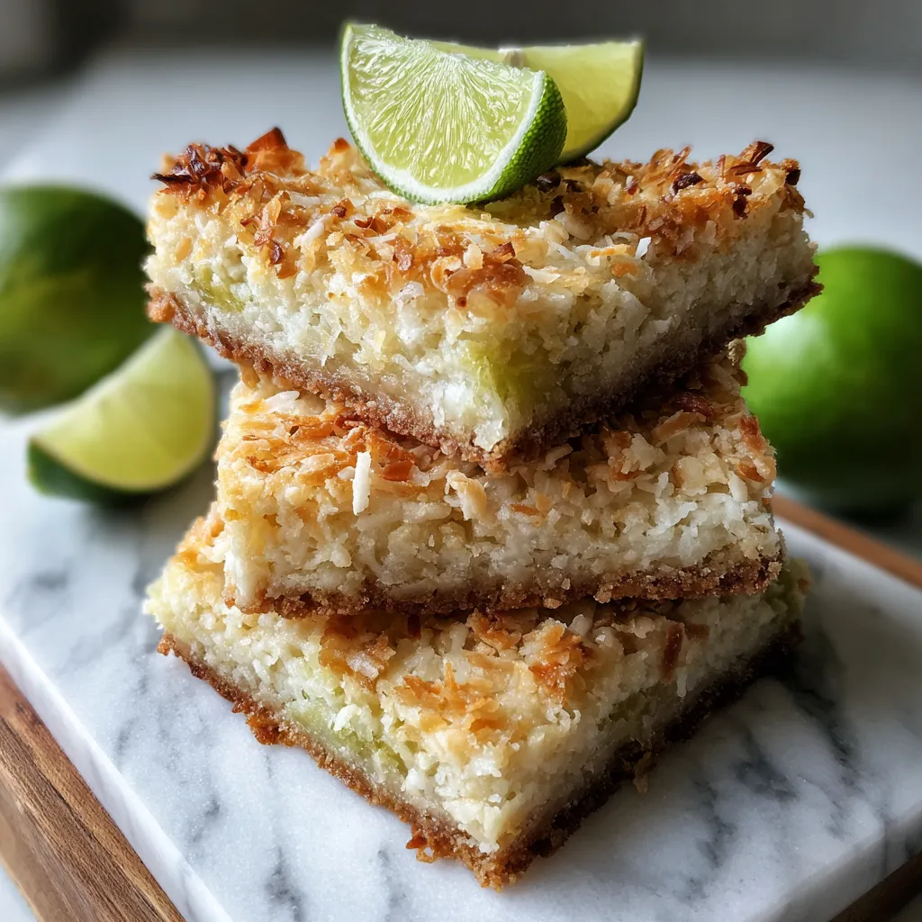 Photo of featured for Irresistible Coconut Lime Bars: A Tropical Delight