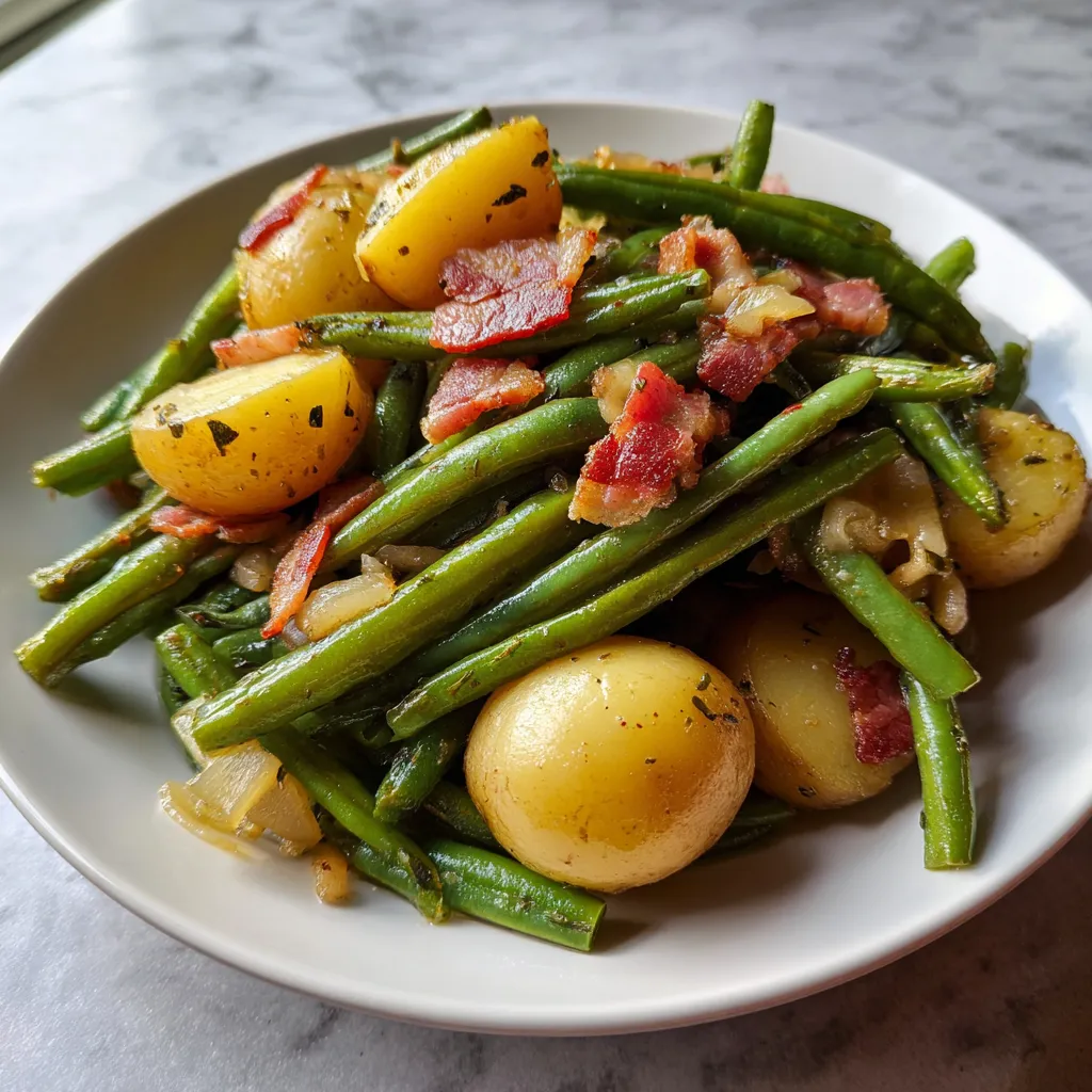Photo of featured for Delicious Country Ranch Green Beans and Potatoes with Bacon: A Flavorful Twist on a Classic Side Dish