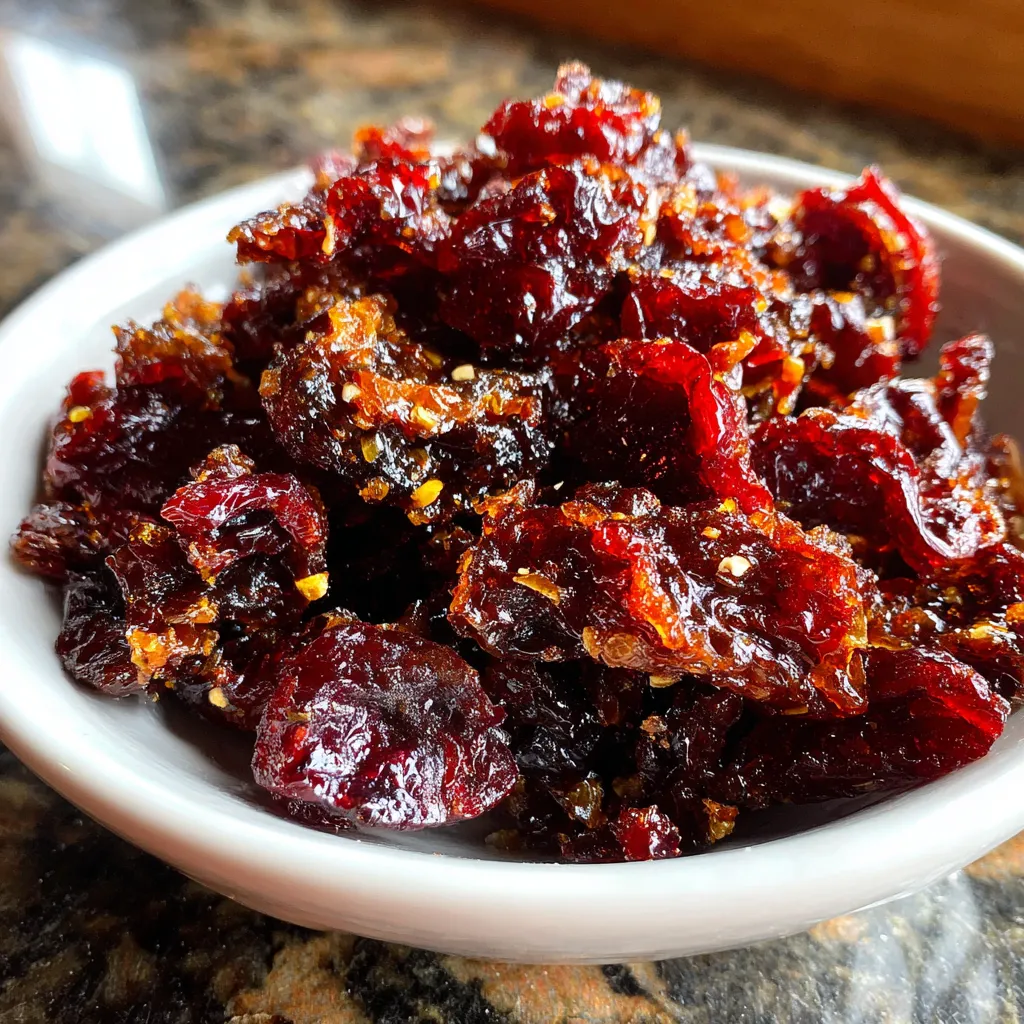 Photo of featured for Spicy Sweet Cranberry Jalapeño Cowboy Candy: A Flavor Explosion