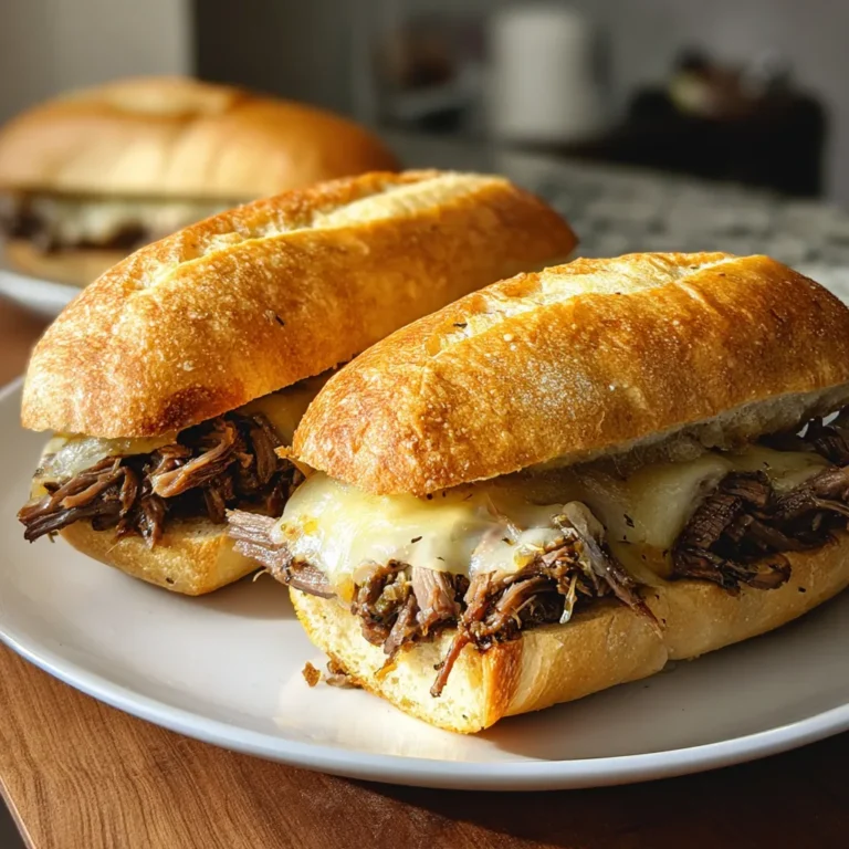 Photo of featured for Savory Slow Cooker Crockpot French Dip Sandwiches