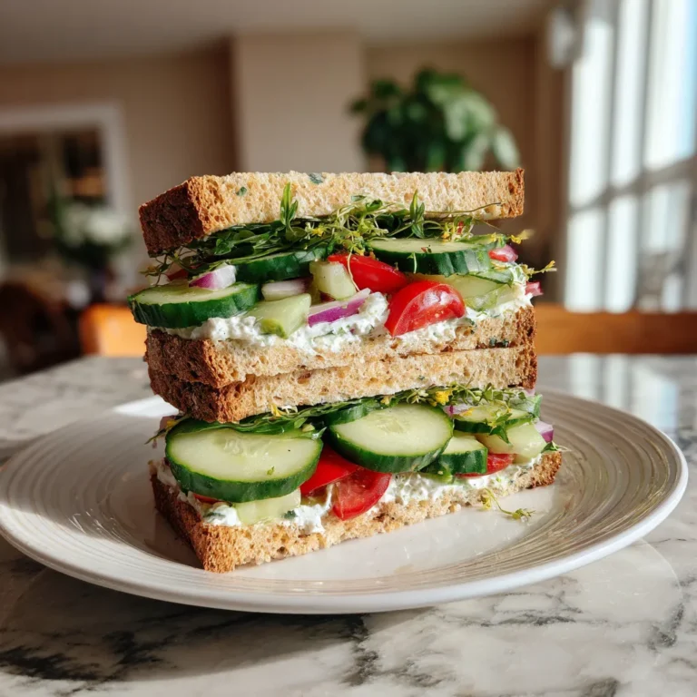 Photo of featured for Crunchy Cucumber Salad Sandwiches: A Refreshing Twist on Lunch