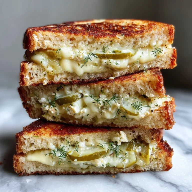 Photo of featured for Savory Dill Pickle Grilled Cheese Sandwich: A Flavor Explosion