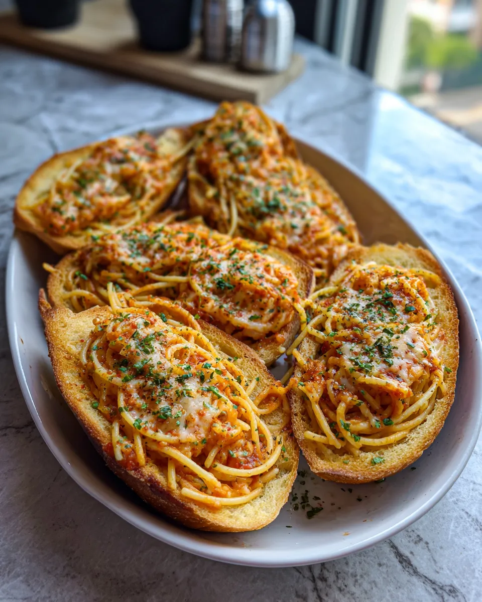 Photo of featured for Quick and Delicious: Easy Spaghetti Garlic Bread Bowls