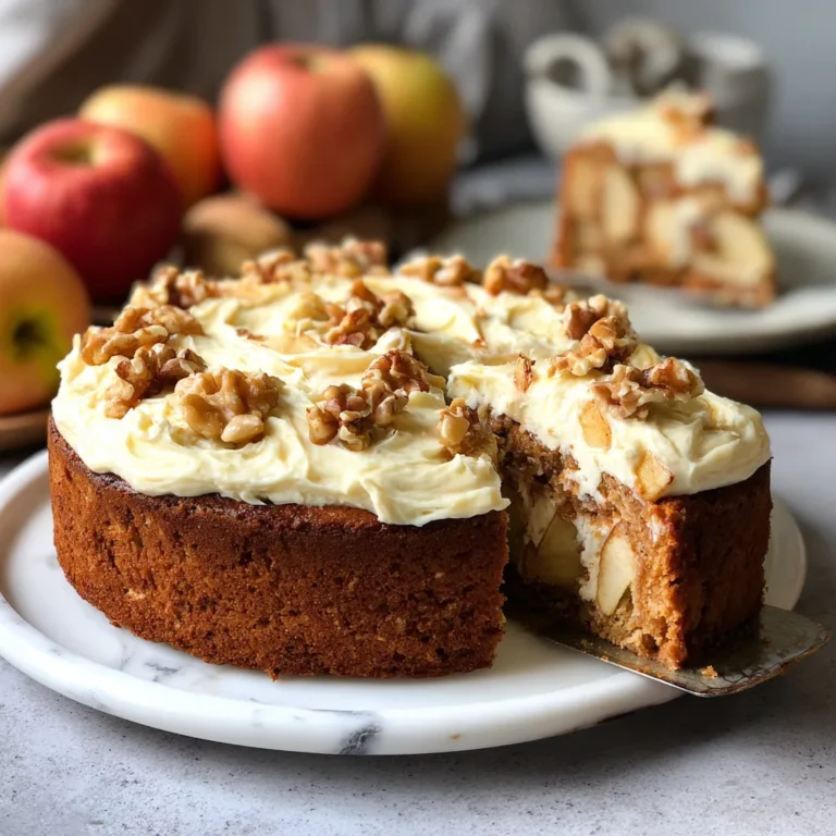 Photo of featured for Irresistible Fresh Apple Cake with Cream Cheese Frosting: A Decadent Delight