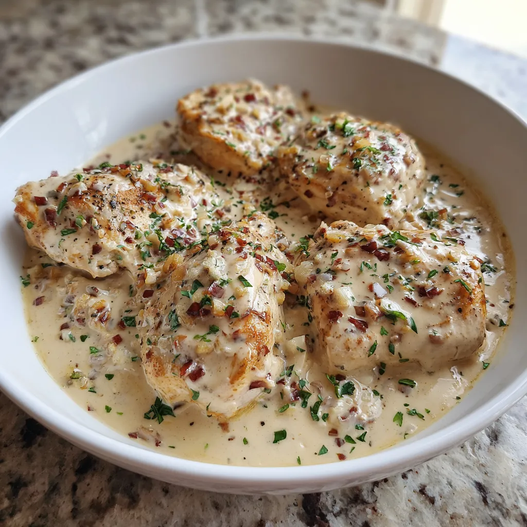 Photo of featured for Garlic Chicken in a Creamy Sauce: Indulge in this Delectable Delight