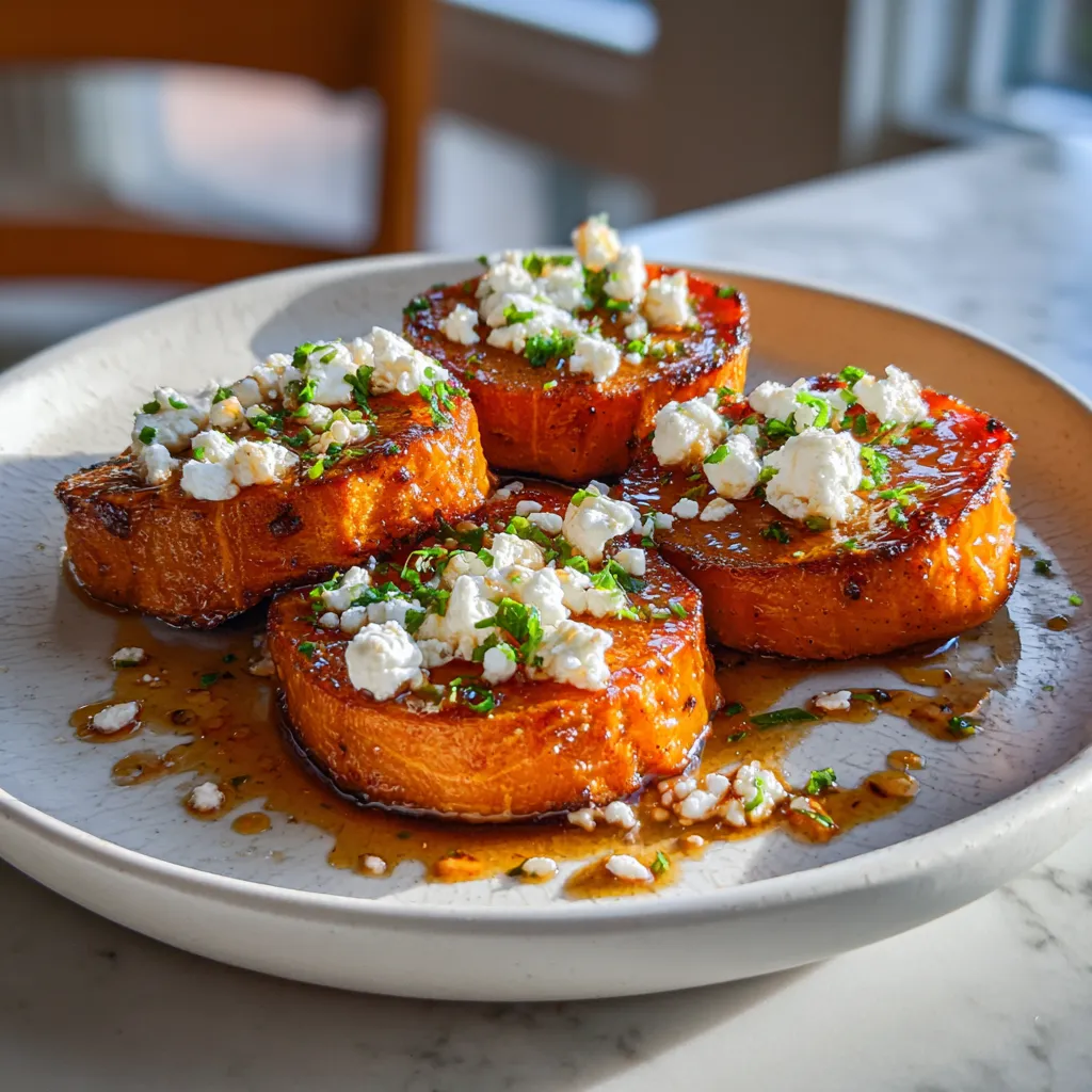 Photo of featured for Deliciously Indulgent Honey Feta Sweet Potato Rounds
