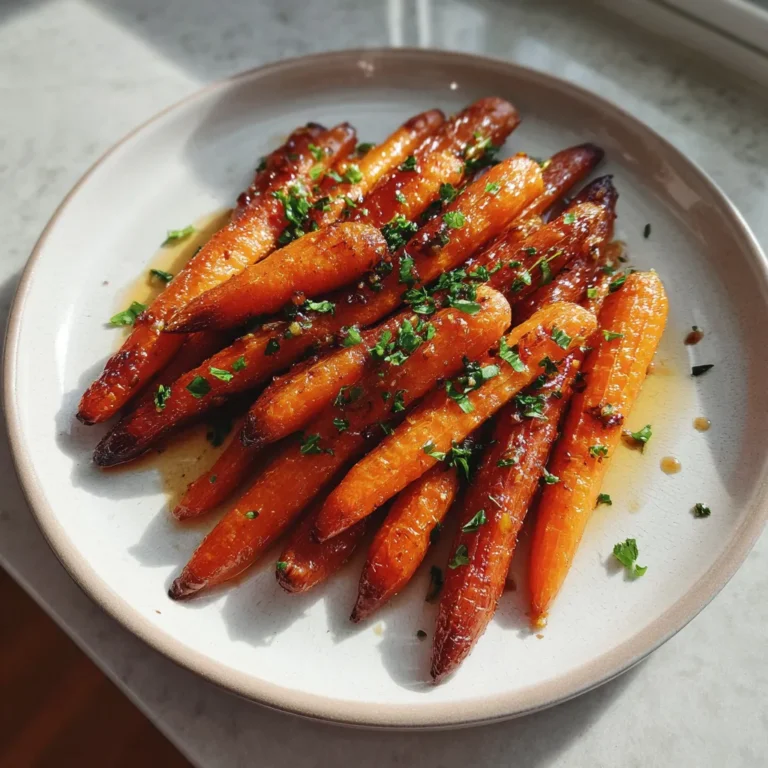 Photo of featured for Deliciously Glazed Honey Garlic Roasted Carrots