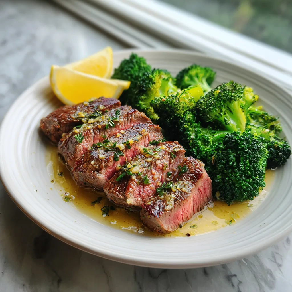 Photo of featured for Sizzling Lemon Garlic Butter Steak: A Flavorful Twist with Broccoli