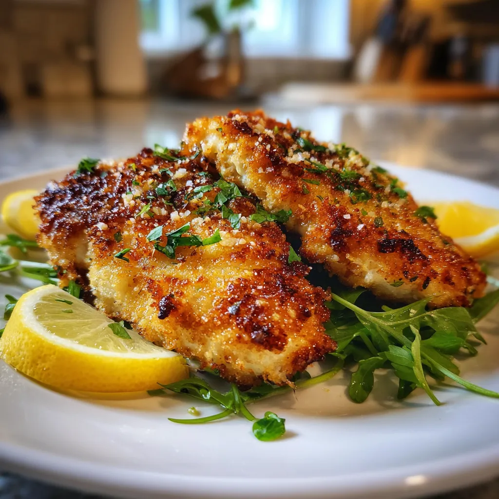 Photo of featured for Tangy Lemon Pecorino Crusted Chicken: A Flavor Explosion