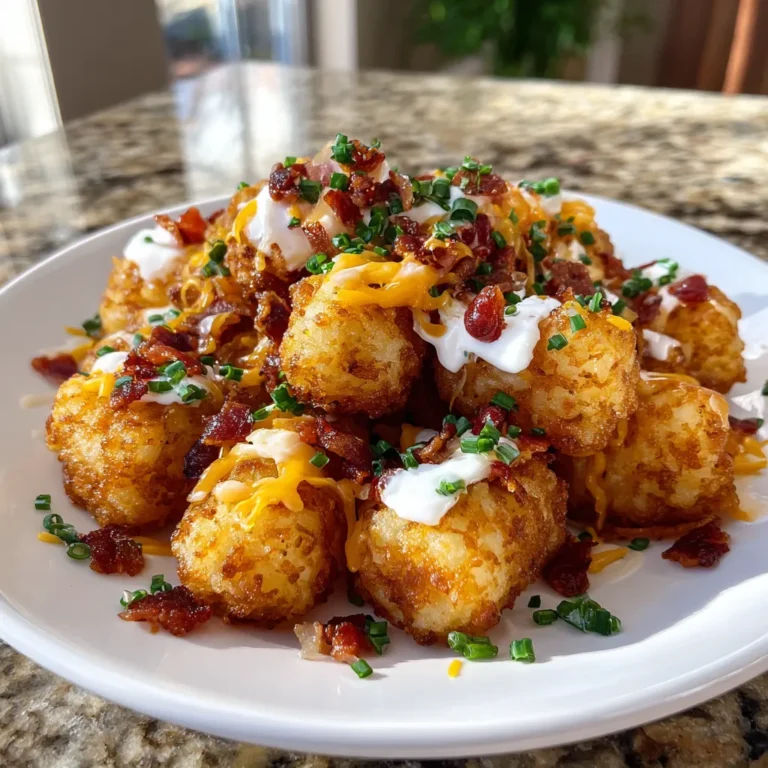 Photo of featured for Irresistibly Cheesy Loaded Tater Tots Appetizer