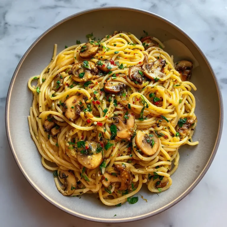 Photo of featured for Savory Mushroom and Garlic Spaghetti: A Flavor Explosion