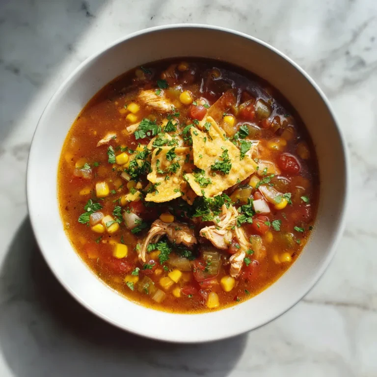 Photo of featured for Savory Poblano Chicken Tortilla Soup: A Spicy Delight