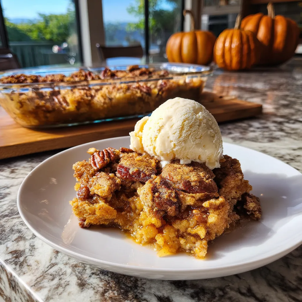 Photo of featured for Irresistible Pumpkin Pecan Cobbler Recipe