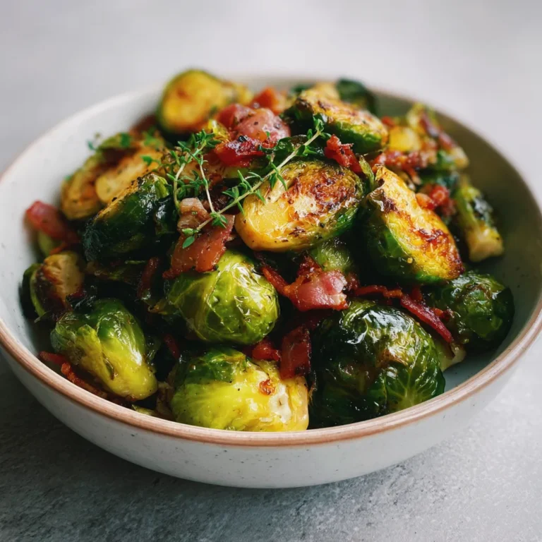Photo of featured for Sizzling Roasted Brussels Sprouts with Bacon: A Mouthwatering Delight
