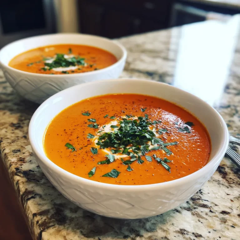 Photo of featured for Heavenly Roasted Red Pepper Gouda Soup: A Flavor Explosion
