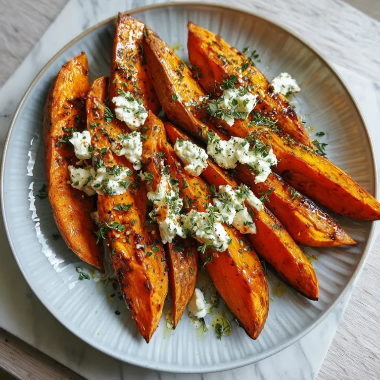 Photo of featured for Irresistible Roasted Sweet Potatoes with Herbed Ricotta