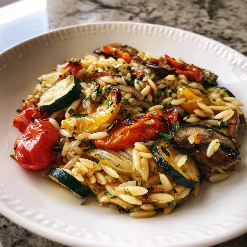 Photo of featured for Savory Roasted Vegetable Orzo: A Flavorful Twist on a Classic Dish