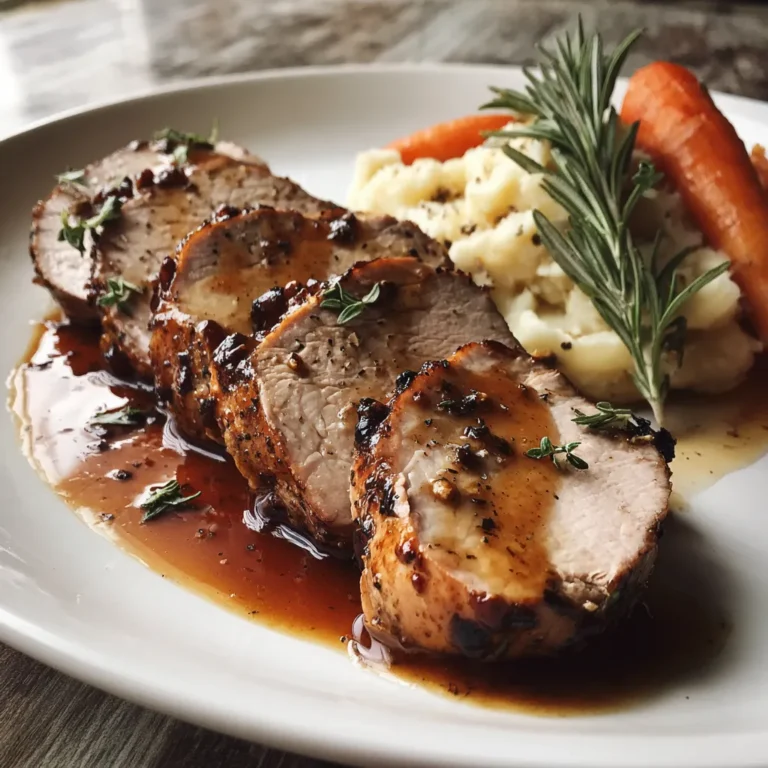 Photo of featured for Slow Cooker Apple Butter Pork Tenderloin Recipe: Irresistibly Flavorful