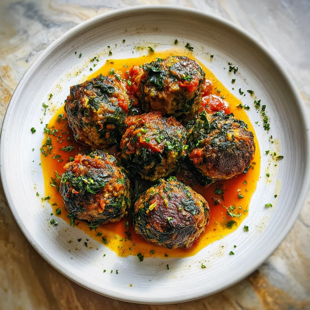 Photo of featured for Savory Spinach & Garlic Meatballs: A Flavorful Twist on a Classic Dish