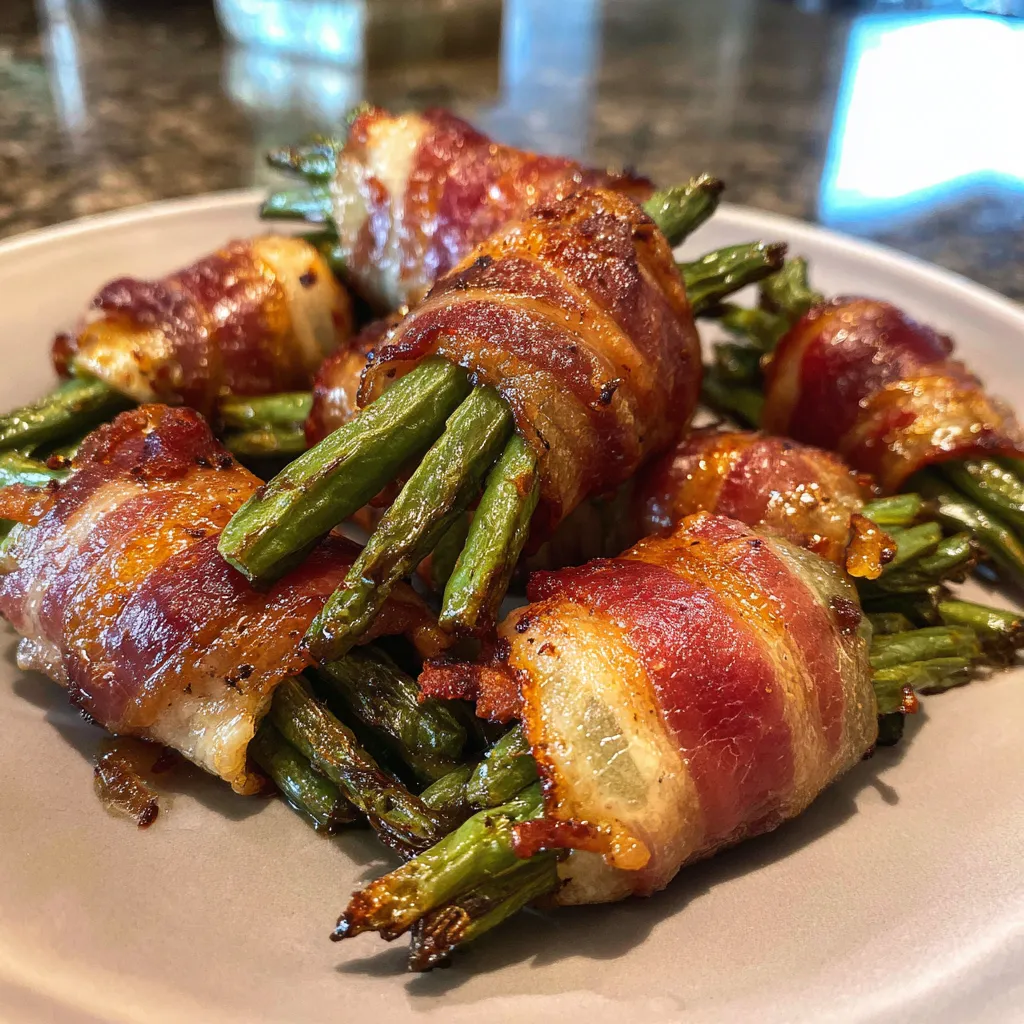 Photo of featured for Sizzling Bacon-Wrapped Green Bean Bundles: A Mouthwatering Delight