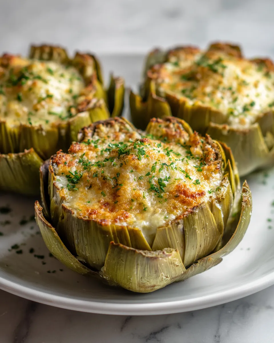 Photo of featured for Irresistibly Cheesy Baked Artichoke Parmesan