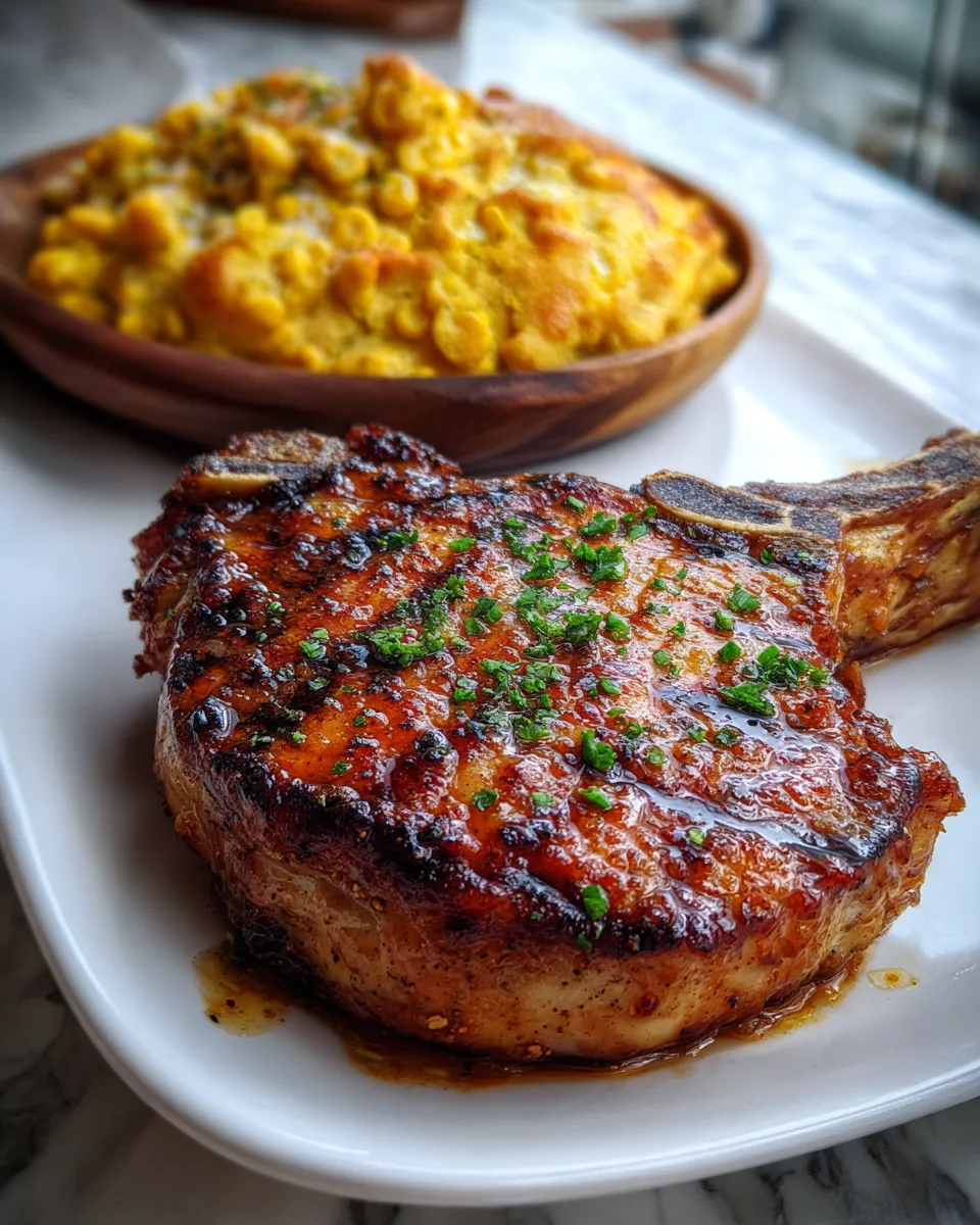 Photo of featured for Sizzling BBQ Pork Chop and Cornbread Skillet: A Mouthwatering Delight