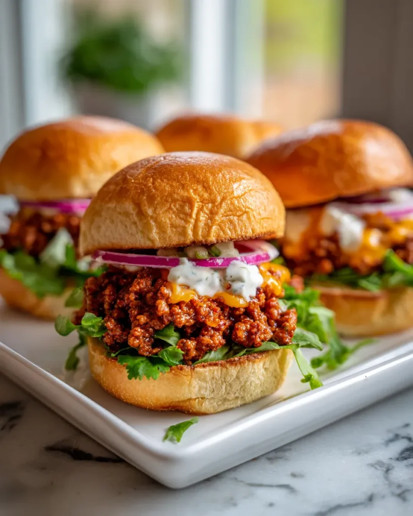 Photo of featured for Sizzling BBQ Ranch Ground Beef Sliders: A Flavor Explosion
