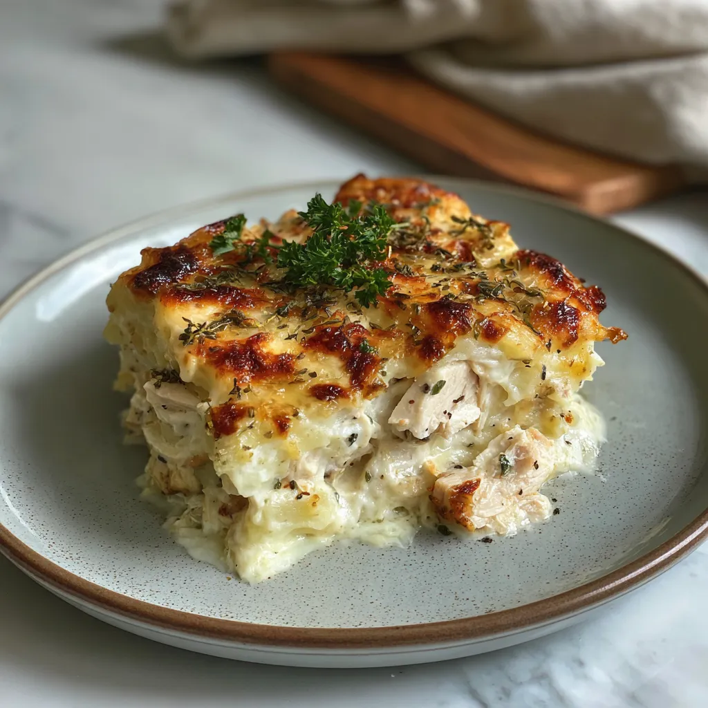 Photo of featured for Deliciously Creamy Boursin Mashed Potato Chicken Bake