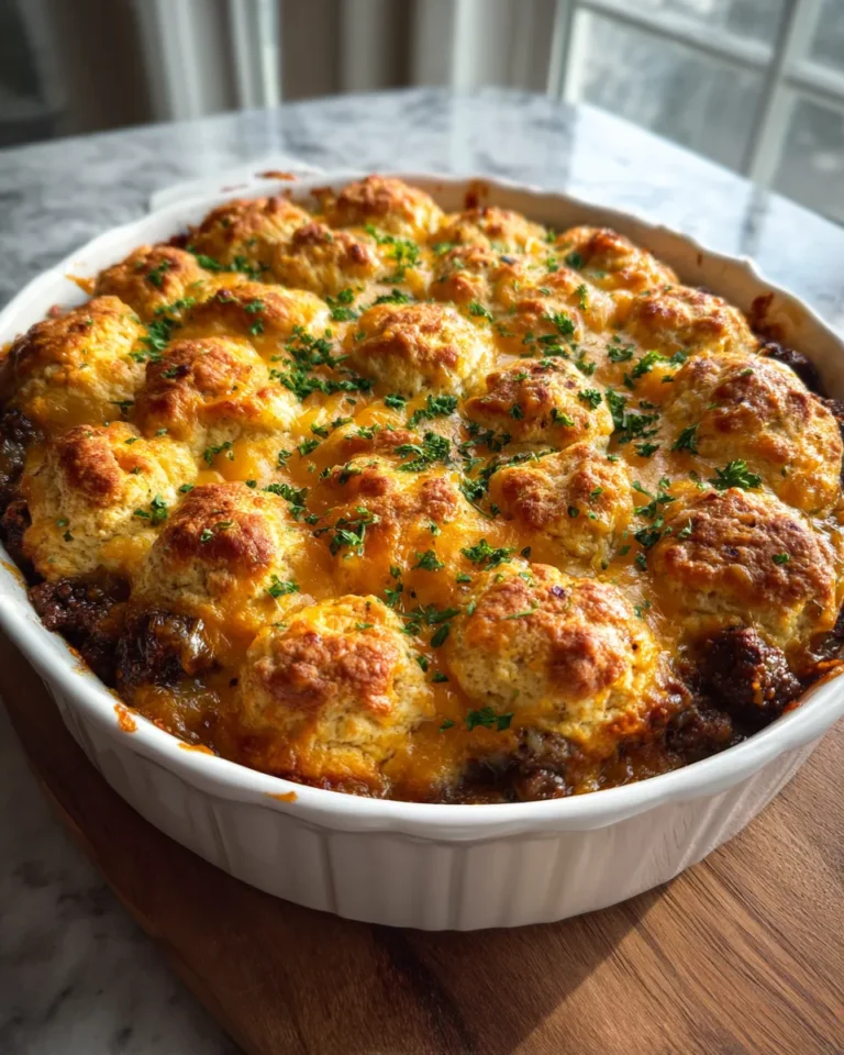 Photo of featured for Ultimate Cheesy Ground Beef Biscuit Bake: A Comforting Delight