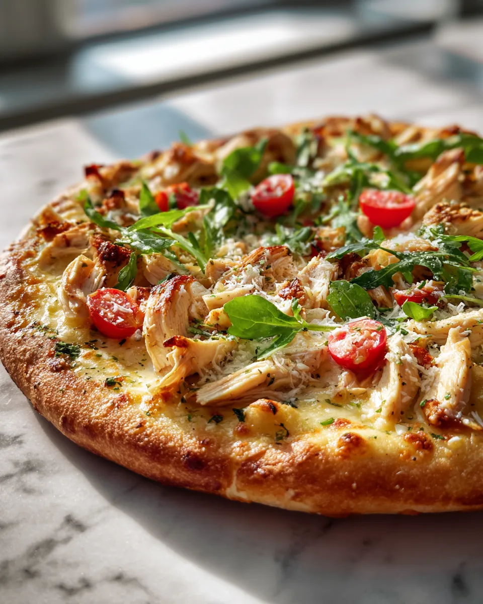 Photo of featured for Irresistible Chicken Caesar Pasta Flatbread: A Flavor Explosion
