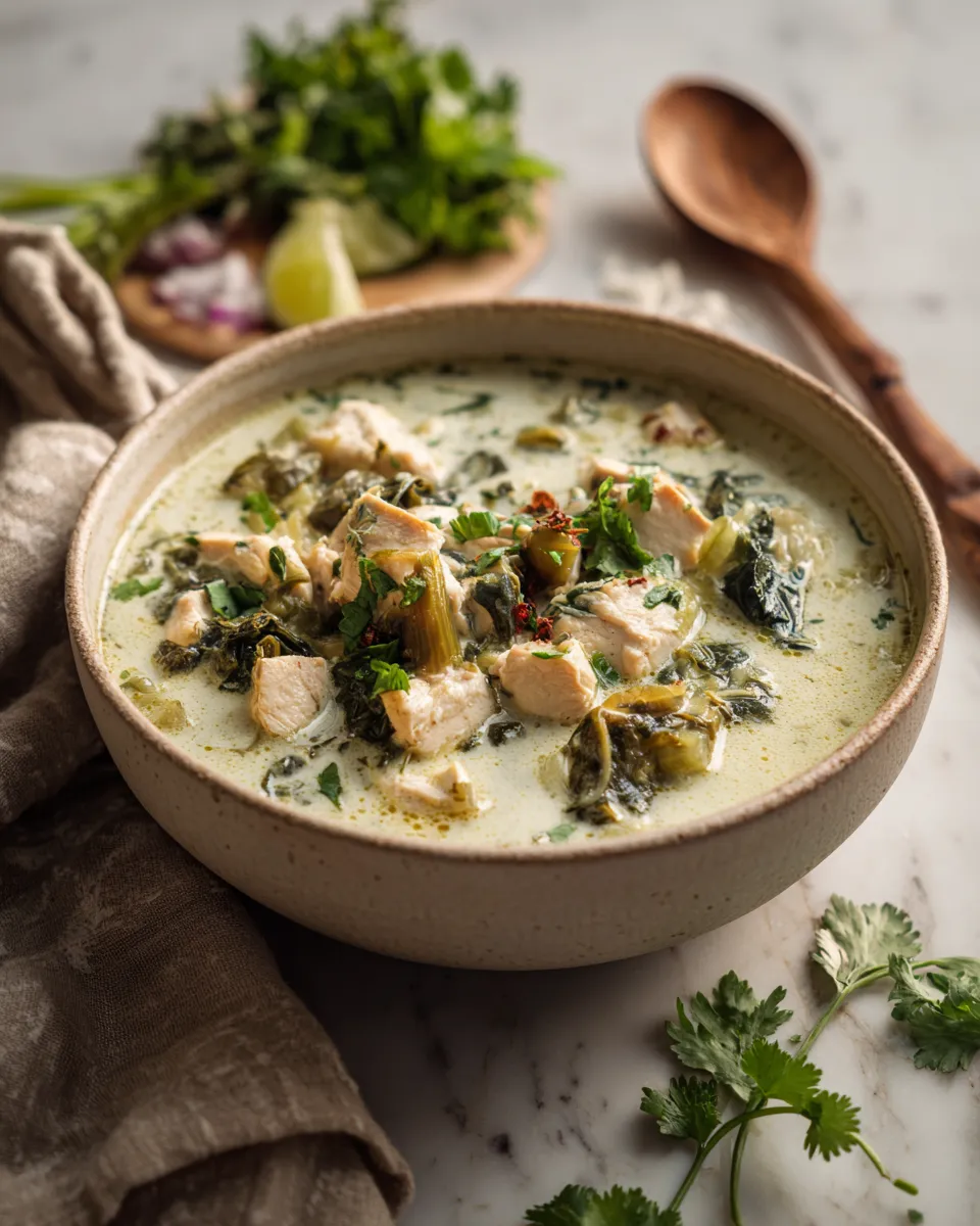 Photo of featured for Savory Chicken Poblano Soup: A Flavorful Twist on a Classic Comfort Dish