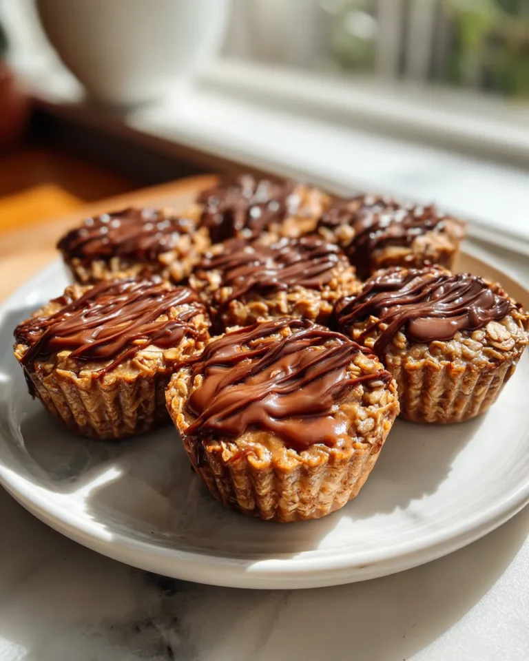 Photo of featured for Indulgent Chocolate Peanut Butter Oatmeal Cups