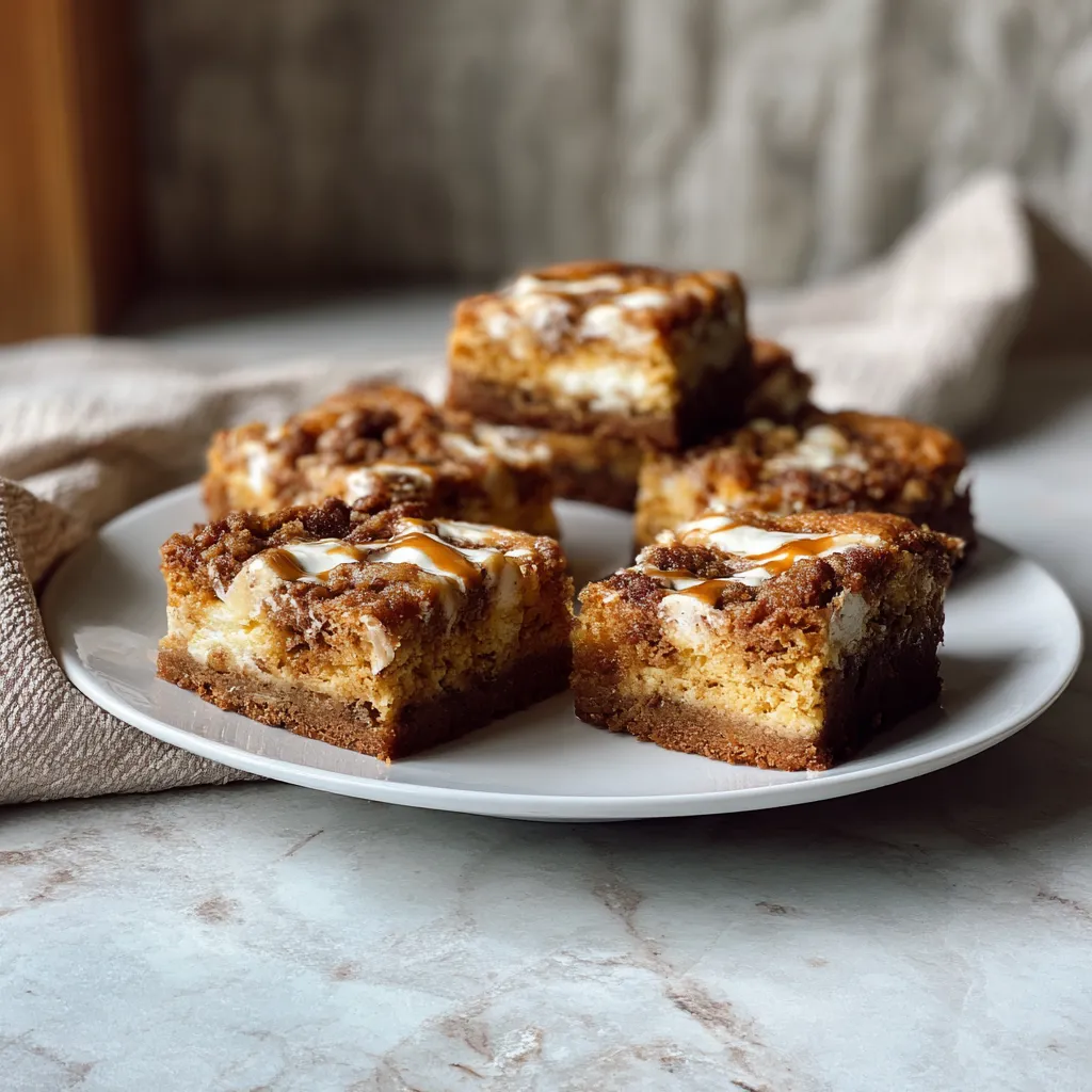 Photo of featured for Irresistible Cinnamon Roll Cheesecake Blondies