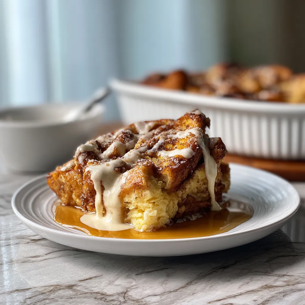 Photo of featured for Indulgent Cinnamon Roll French Toast Bake: A Decadent Breakfast Treat