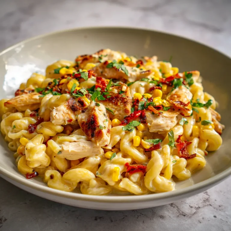 Photo of featured for Indulgent Creamy BBQ Chicken and Corn Pasta: A Flavor Explosion