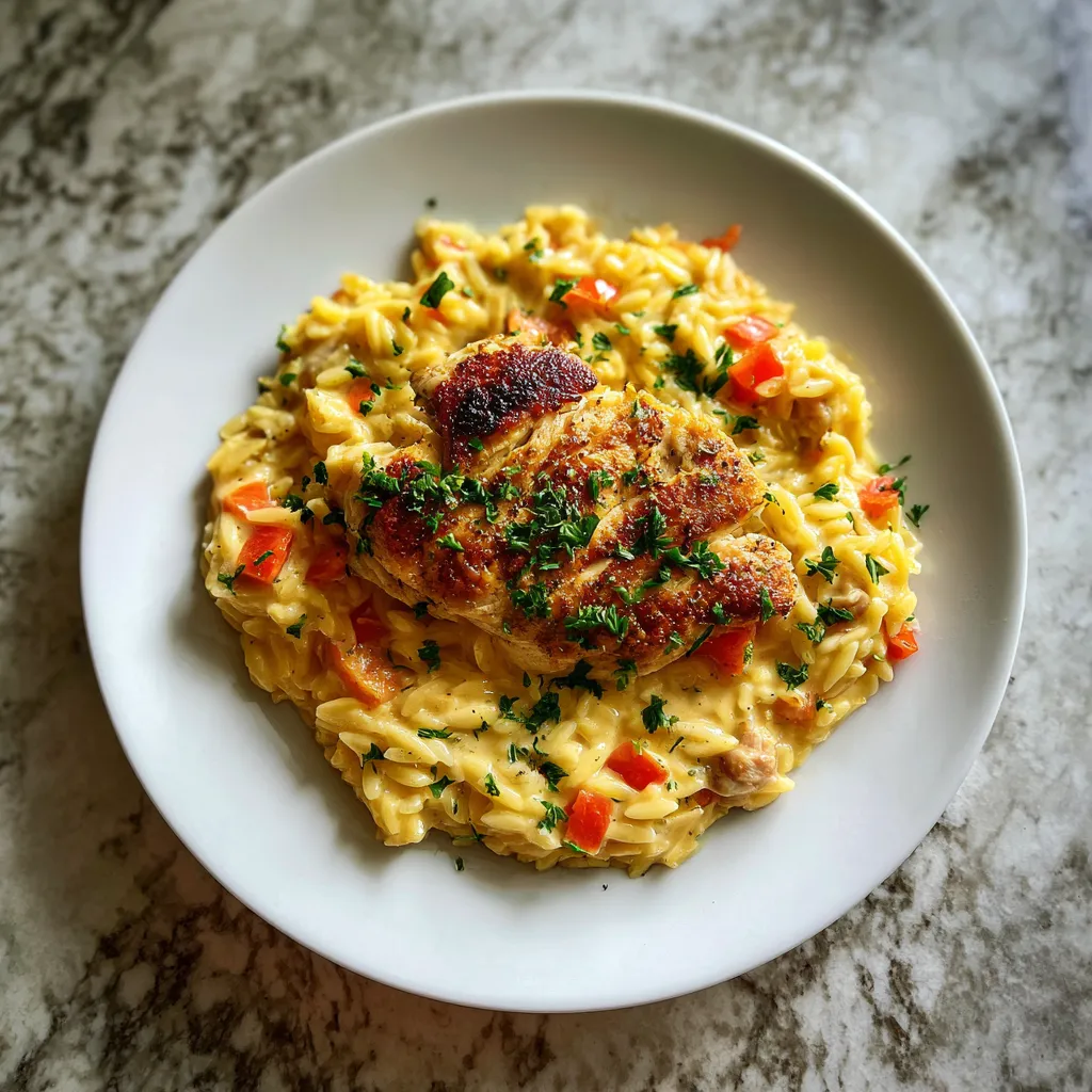 Photo of featured for Indulgent Creamy Cajun Chicken Orzo Bake: A Comfort Food Delight