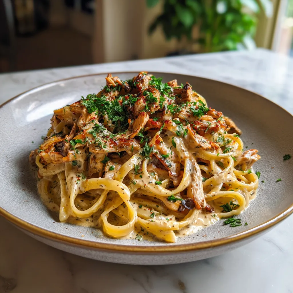 Photo of featured for Indulgent Creamy Oyster Mushroom Pasta Recipe
