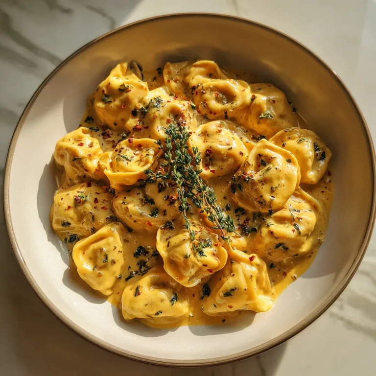 Photo of featured for Indulgent Creamy Pumpkin Alfredo Tortellini: A Decadent Delight
