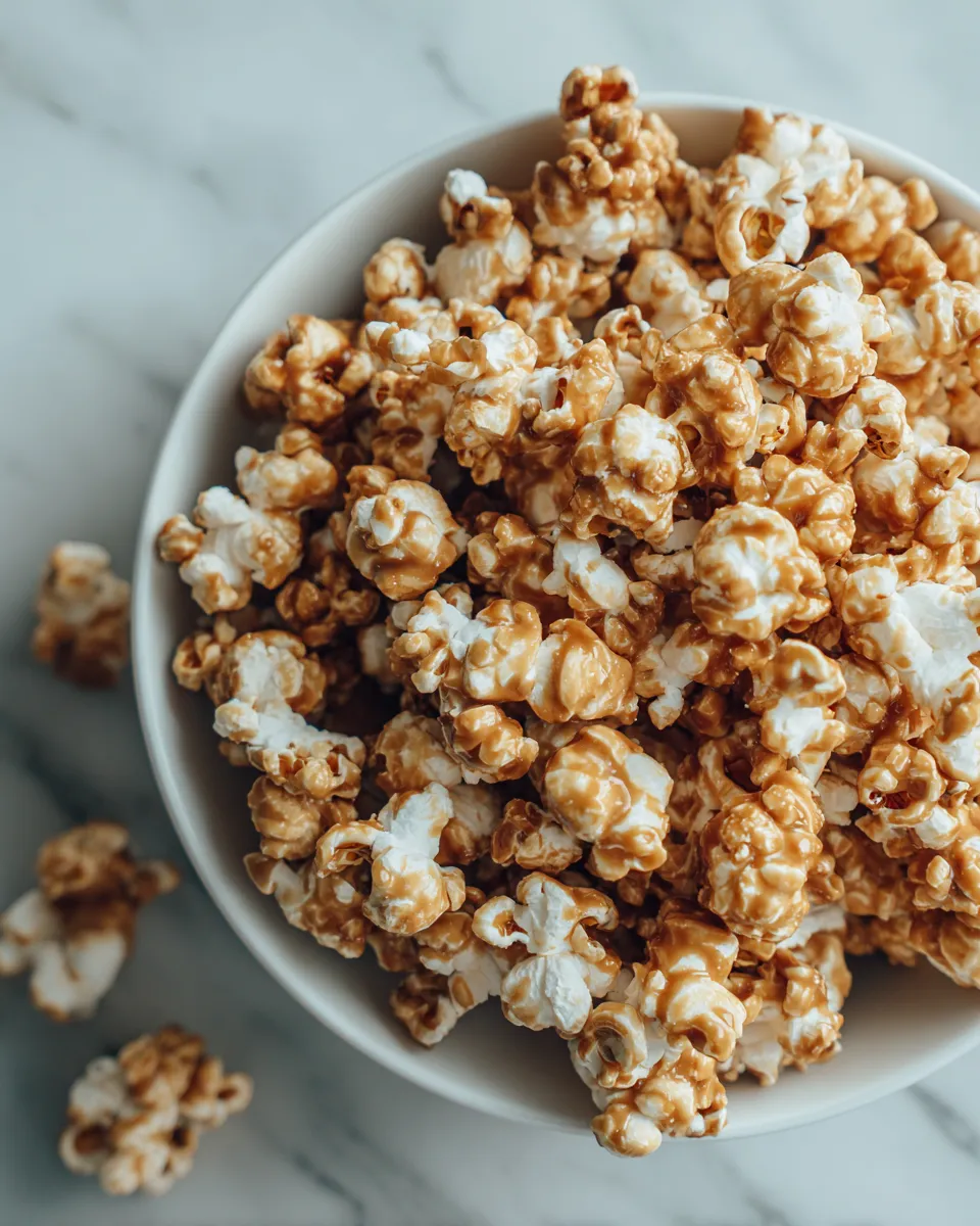 Photo of featured for Irresistibly Crunchy Salted Caramel Popcorn Clusters