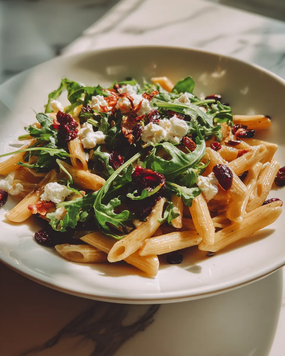 Photo of featured for Deliciously Tangy Feta Cranberry Penne Salad